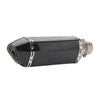 Hot Sale Universal Carbon Fiber Look Hexagonal Exhaust Muffler High Temperature Motorcycle Exhaust Muffler