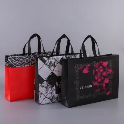 Custom Print Retail Non-Woven Gift Tote with Bulk Discount Nonwoven Bags Product Type