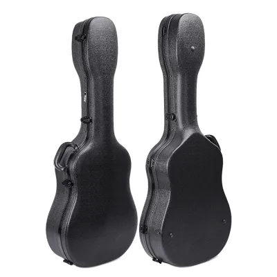 ABS007-D Black Leather Grain Hard Shell ABS Guitar case Ballad 41 Inch Super Light Classic 39 Inch Guitar case