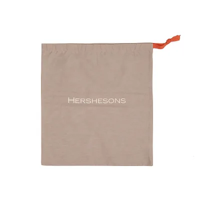 Bulk Custom Silk Print Logo Eco Friendly Thin Breathable Khaki Cotton Fabric Drawstring Pouch Dust Bag for Hair Tools Storage