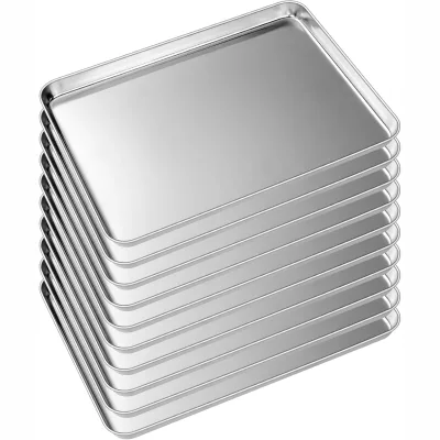 Food Grade Metal Stainless Steel Baking Tray Serving Tray Oven Tray Cake Baking Pan Customized Bake Pan Hamburger Bakeware