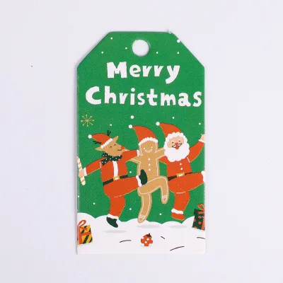 Santa Tree Gift Tag Card Christmas Hang Card Label for Party Decorations Festive Christmas Decorations