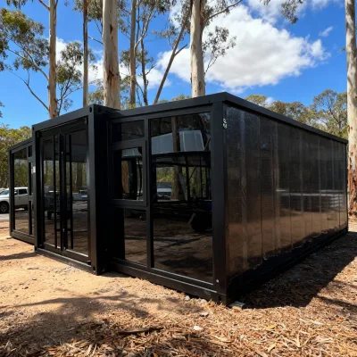 Solid Glass Modular Kit Homes 40ft Expandable Prefabricated House 40ft Modular House Homes for USA Area