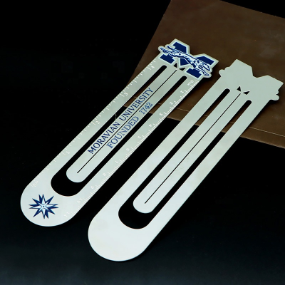 20 Years Factory Stainless Steel Metal Book Bookmarks Clips Custom Shape Hollow Bookmark