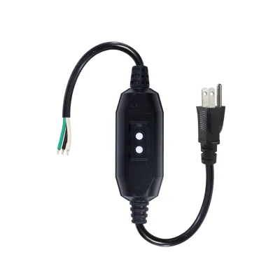 14 Awg NEMA 515P Electric Extension Power Cord with 20 Amp GFCI Outlet US & CN Plug Standard for Computer PC & Rubber Material