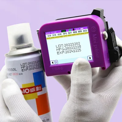 12.7MM Portable Inkjet Printer Mini Ink Colour Inkjet Code Handheld Printer for Cosmetic