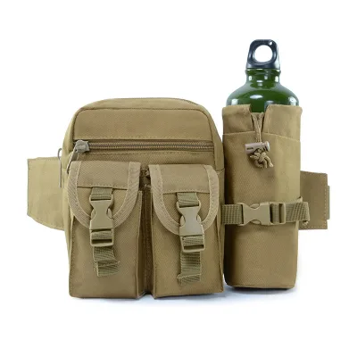 Wholesale Outdoor Waterproof Tactical Running Sports Small Waist Bag Multifunctional Mobile Fanny Pack with Water Bottle for Man