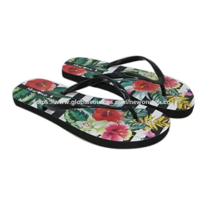 Women's EVA Flip-flops, photo-real printing, PVC upper