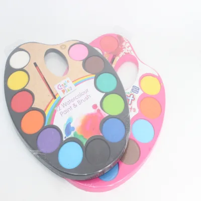 Hot Selling Environmentally Friendly and Non Toxic 12 Colors Suitable for Children Beginners Watercolor Paint Set