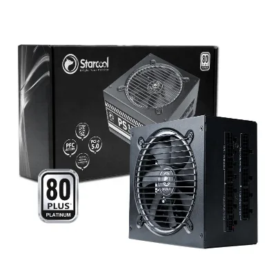 KINPOWER 80Plus Platinum PSU 1200W PC Power Supply High End Capacitor Quiet Cooling Fan Gaming Power Supply