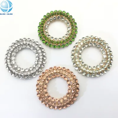Wholesale Round Rhinestone Shoe Buckle Removable Crystal Round Shoe Clip for Ladies Heels Wedding Shoe Accessories