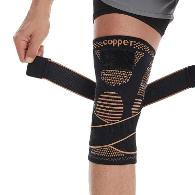 Copper Sport Protective High Elasticity Adjustable Anti-slip Thin Knee Brace Comprehensive Protection for Volleyball Arthritis