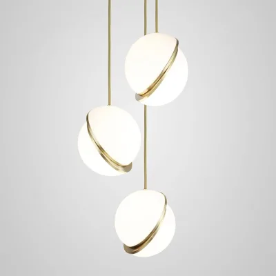 Art Deco Lebanon Mini Crescent Pendant Light for Dining Room Living Room