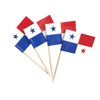 Panama Toothpick Flags Food Picks Cocktail Toothpicks All National Flags Wine Bar Pub Custom World Sports Event Disposable Wood