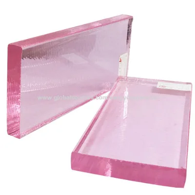 Pink crystal glass