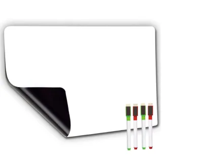 Can Add Your logo Blank White Dry Erase Magnetic Board Sheet, A3 Blank Magnetic White Weekly Calendar Planner & Markers
