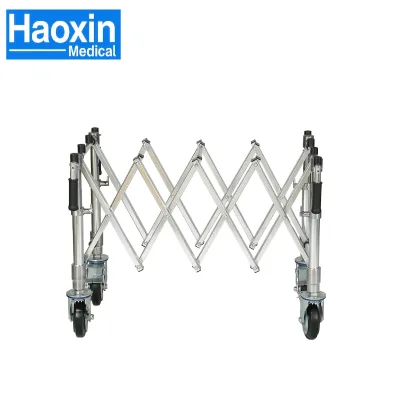 Foldable Funeral Casket Trolley - Heavy Duty Church Coffin Transport Cart with Wheels