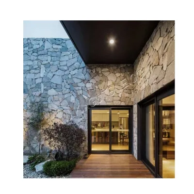 Modern Design Split Surface Finish Loose Limestone Beads for Villa Application