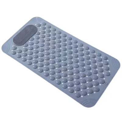 BBCare Shower Mat Nonslip Bathtub Mat with Drain Hole and Suction Cups Foot Massage Mat for Adult and Kids