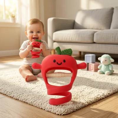 Wholesale Custom Soft Baby Teethers OEM/ODM Food-Grade Silicone Chew Toys Easy to Hold Design for Infants