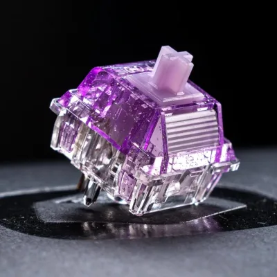 Butterfly 5-Pin Linear, 44gf, Polished Crystal Clear Housing, Thocky Deep Sound, Factory Pre-Lubed for DIY Keyboard Switch