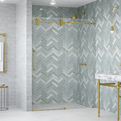 Aluminium Profiles Shower Bath Cabin Bathroom Glass Door Handle Shower Room Bath Tubs Shower Enclosures