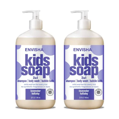 Private Label Organic Shower Gel Baby Calming Purely Sensitive Lavender Bubble Bath