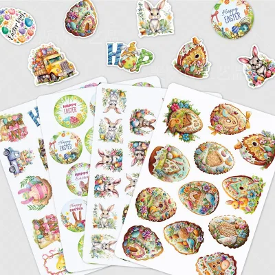Easter Festival Rabbit Handbag Stickers New Carnival Party Tableware & Decorations