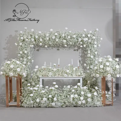 Customized Soft Rubber Starry Sky Flower Arch Arrangement Wedding Stage Decoration Flower Ball Simulated Flower Arches