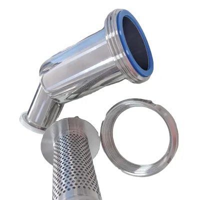 SS304/316L 2'' Water Beverage Food Industries Mirror Polish 80 Mesh Sanitary Filter Y Strainer Beer Filter