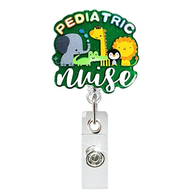 Direct Factory Sale Custom Acrylic Animal Medical Retractable Badge Reel Circle Design for Doctors