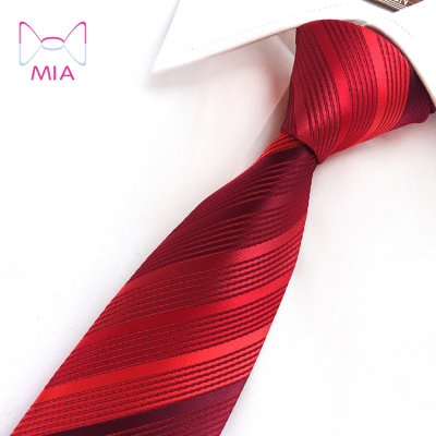 Chinese Style Red Wedding Tie 8cm Men's Fashion Neckties Festival Necktie