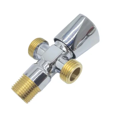 New Design Water Saving Stainless Steel Durable Angle Valve Polished Finish 1 in 2 Out Water Stop Valve