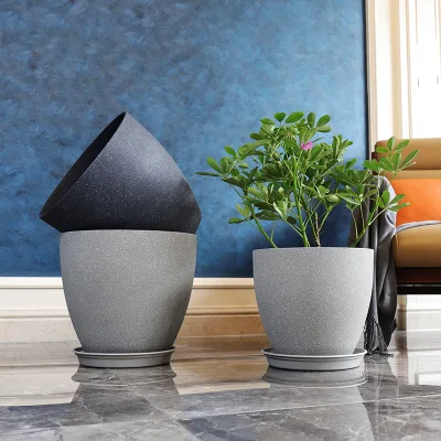 Plastic Plant Pots for Home & Garden Large Sizes Eco-Friendly Durable Round & Square Flower Pots for Indoor/Outdoor Use