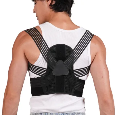Women Men Anti Hunchback Upper Lower Back Support Belt Breathable Elastic Adjustable Lightweight Portable Pain Relief Posture