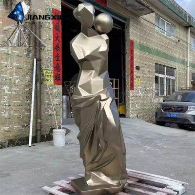 Abstract Geometric Figure Sculptures, Outdoor Landscape Art Installations (Modern Style, Resin Material)