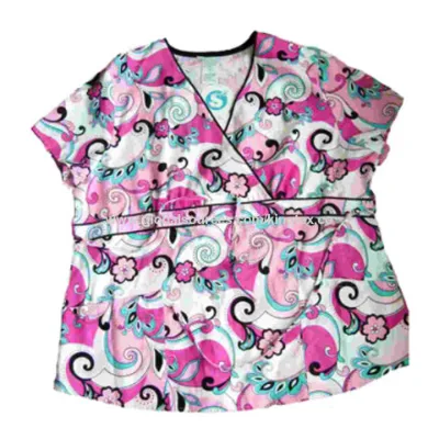 Printed medical scrub top