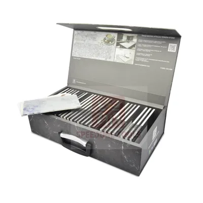 Speedone PB017 Portable Modern Multi-Tier Pro Box Packaging Display Stone Case Aluminum EVA Sponge Storage System Freestanding