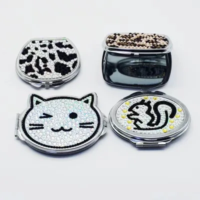 Stone Sticker Crystal Shiny Bling Sticker Metal Vanity Mirror Deccal Sticker Makeup Accessories Home Indoor/Outdoor Use