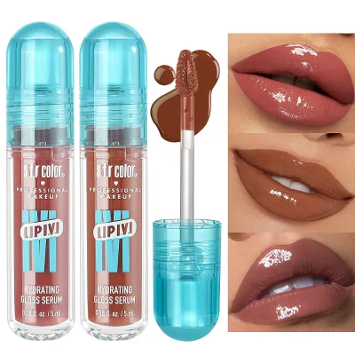 Hydrating Gloss Serum Plumping Long Lasting Moisturizing Lipstick Gloss Shiny Lip Oil for Daily Makeup