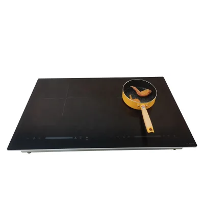 2025 Design Half Bridge Induction Hob With Polished Ceramic Glass