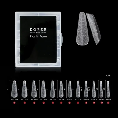 logo Oem Snake Pattern Dual Nail Forms Almond Short Flexible Fast Builder Gel Extension Plastic Nail Tips Forms