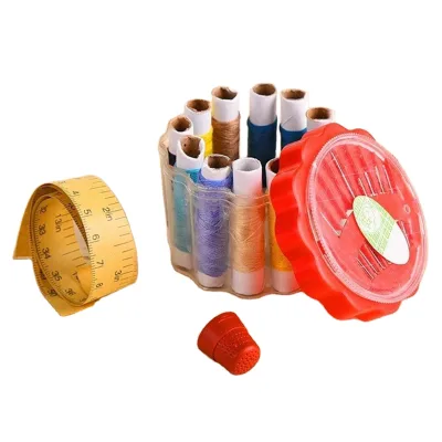 1Set DIY Sewing Kit Needle Thread Threader Tape Storage Box Sewing Set Multi-function Travel Tools