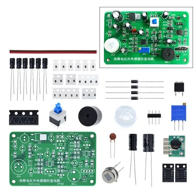 Pyroelectric Infrared Sensor Burglar Alarm Kit Pyroelectric Sensor 110 Alarm Electronic Kit