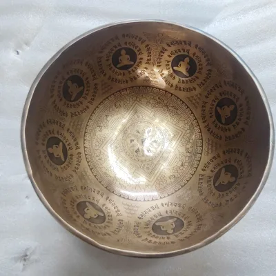 Traditional Handcrafted Nepal Singing Bowl with Mallet & Cushion for Meditation and Sound Healing