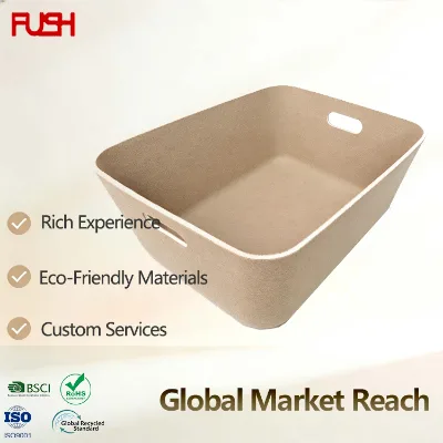 Heavy Duty Molded Polyester Non-Woven Fabric Storage Cube with Handles-Multifunction Clothing Organizer for Home Storage