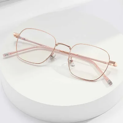 2024 New Metal square Frame Glasses Anti-blue Anti-radiation Glasses