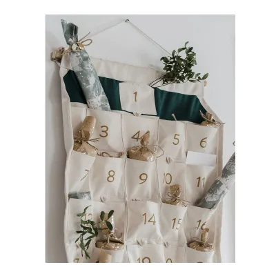 Canvas Christmas Countdown Calendar Decoration Custom Natural Christmas Advent Calendars