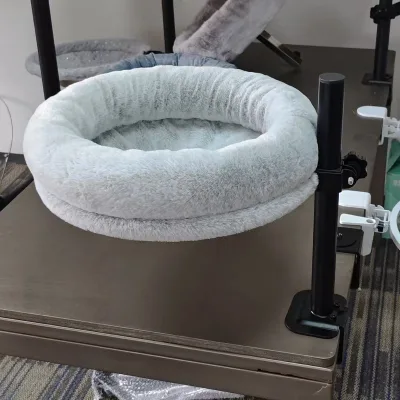 Cat Desk Bed for Indoor Cats, Kitty Bed for Worktable Supports 44 Lbs 360° Rotation Adjustable Soft Cat Nest Desktop