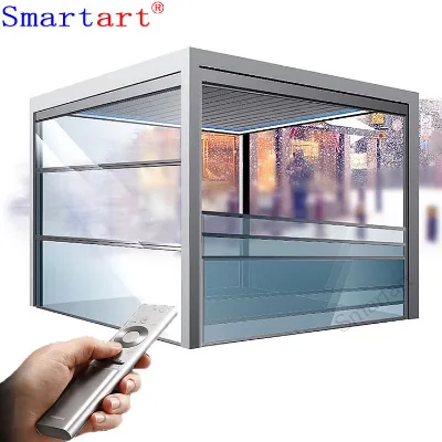 Customized Outdoor Gazebo Waterproof Glass Roof Motorized Bioclimatic Aluminium Pergola Systems